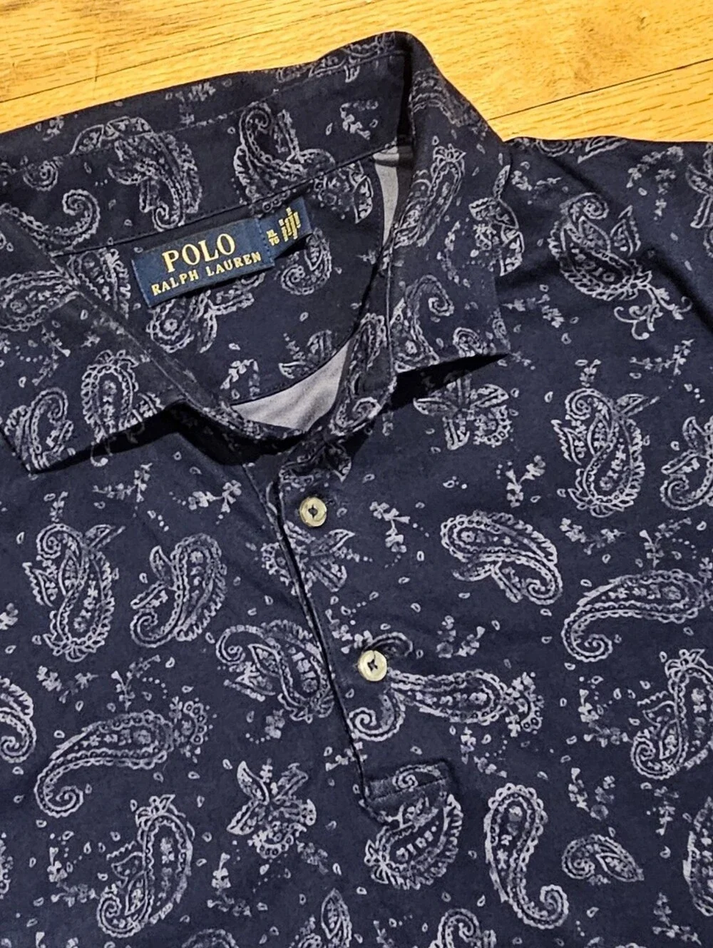 Polo Ralph Lauren Paisley Golf Polo Shirt Mens Sz XL